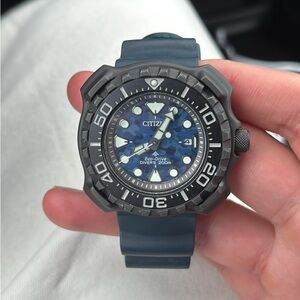 Citizen Eco-Drive Blue and Black Diver's Watch